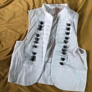 White embellished vest